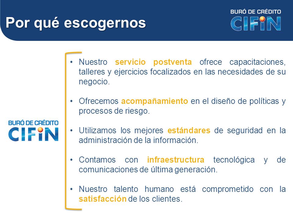 Por qué escogernos Nuestro servicio postventa ofrece capacitaciones, talleres y ejercicios focalizados en las necesidades de su negocio.