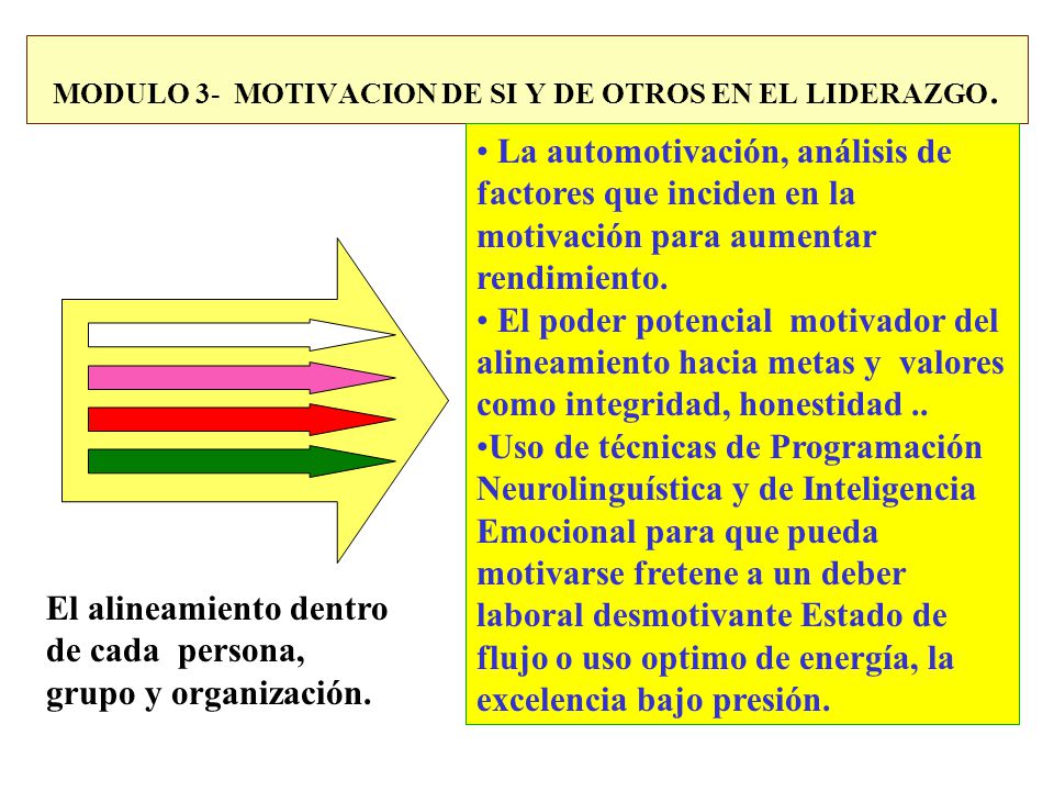MODULO 3- MOTIVACION DE SI Y DE OTROS EN EL LIDERAZGO.