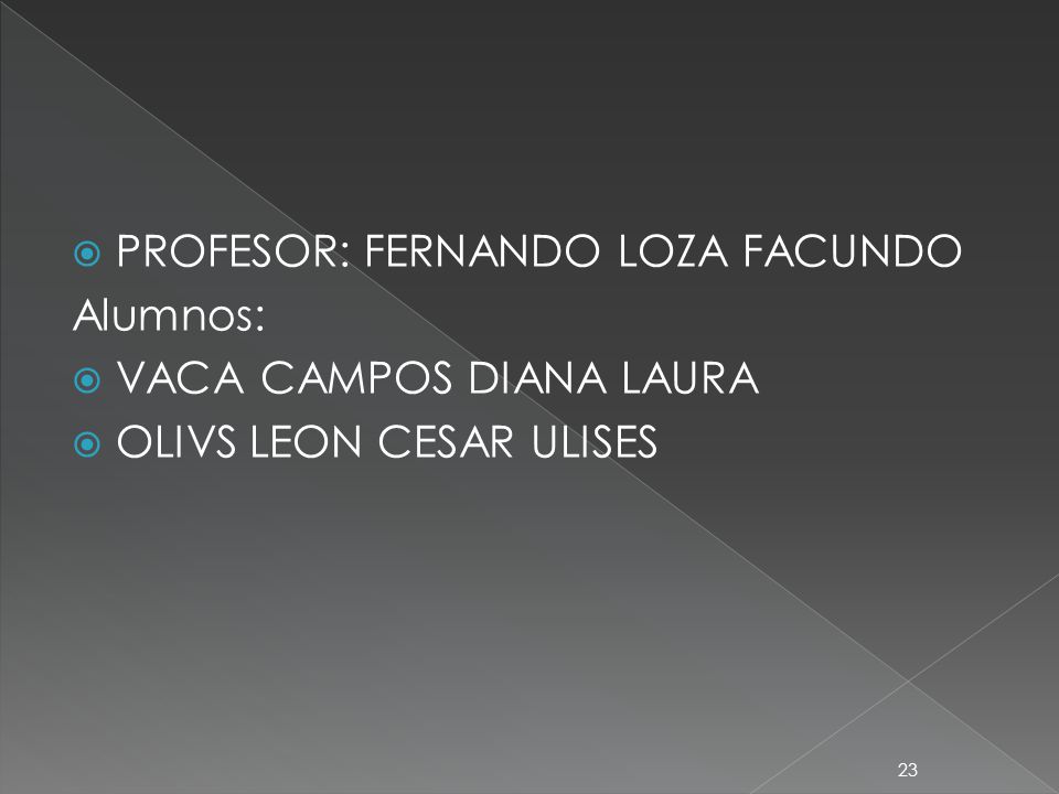 PROFESOR: FERNANDO LOZA FACUNDO