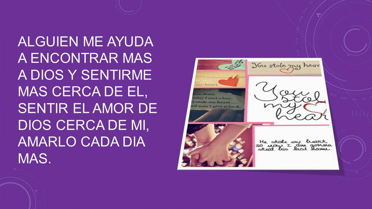 Alguien me ayuda a encontrar mas a dios y sentirme mas cerca de el, sentir el amor de dios cerca de mi, amarlo cada dia mas.