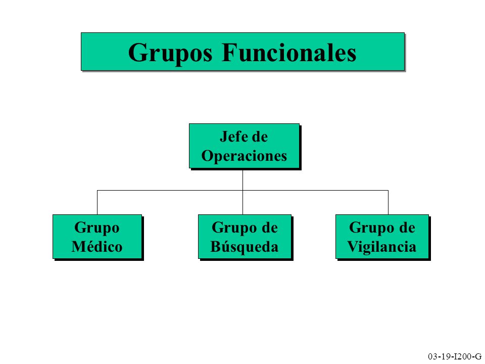 Grupos Funcionales Jefe de Operaciones Grupo Médico Grupo de Búsqueda