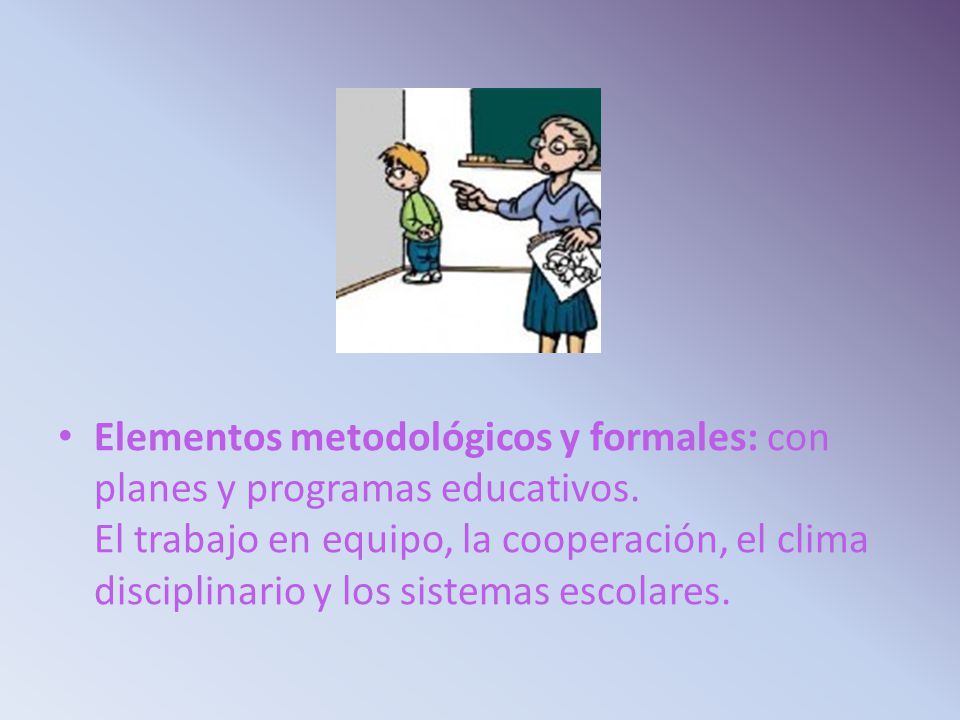 Elementos metodológicos y formales: con planes y programas educativos