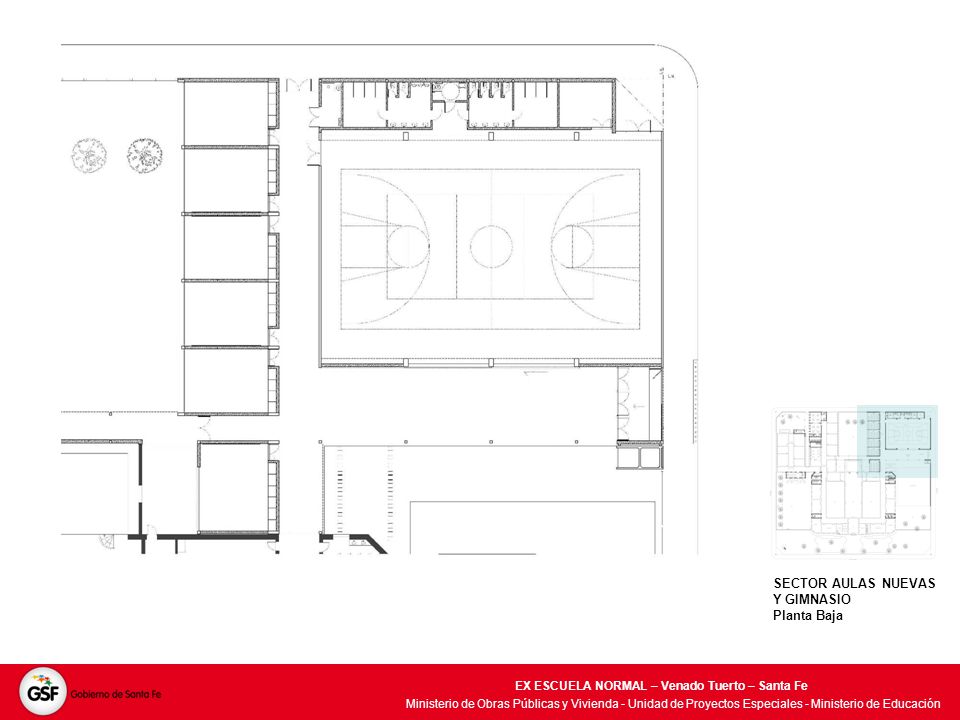 SECTOR AULAS NUEVAS Y GIMNASIO Planta Baja