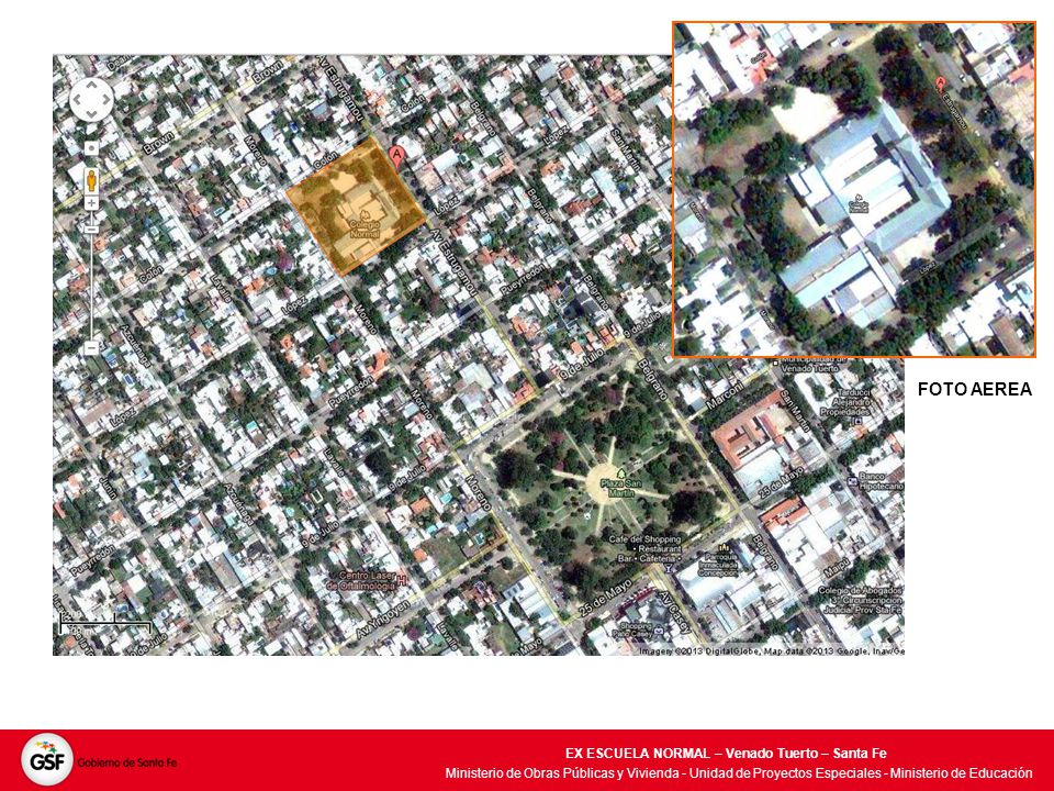 FOTO AEREA EX ESCUELA NORMAL – Venado Tuerto – Santa Fe