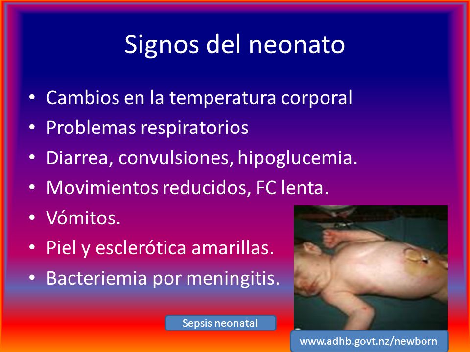 Signos del neonato Cambios en la temperatura corporal