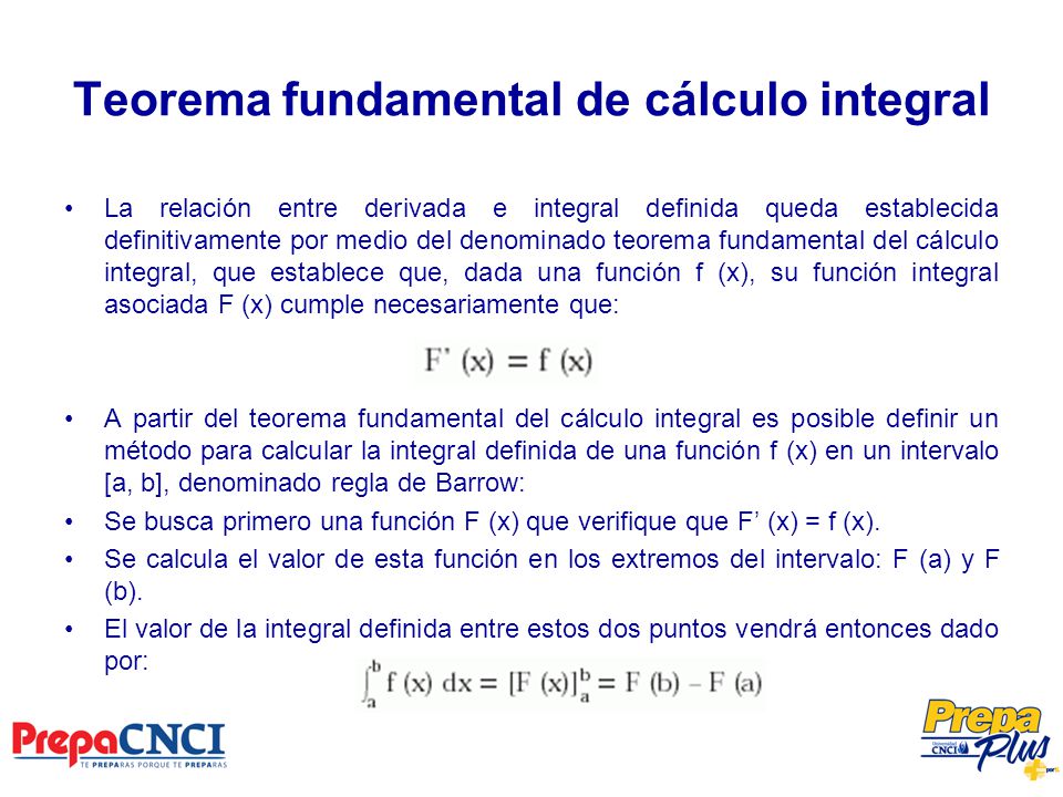 Teorema fundamental de cálculo integral