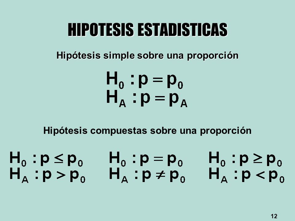 HIPOTESIS ESTADISTICAS