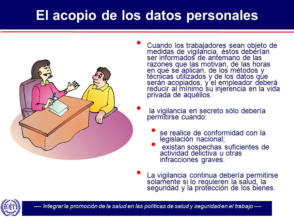 El acopio de los datos personales