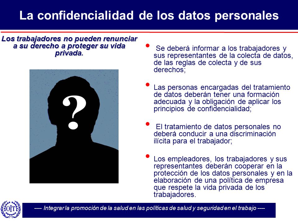 Confidencialidad de los datos personales - ppt descargar