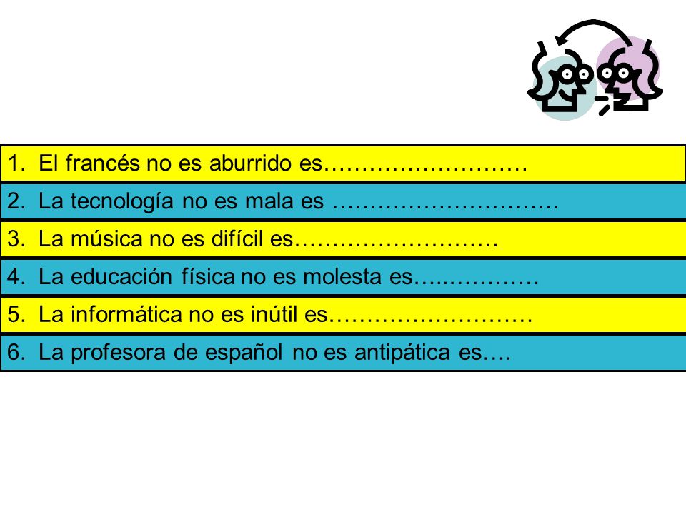1. El francés no es aburrido es………………………