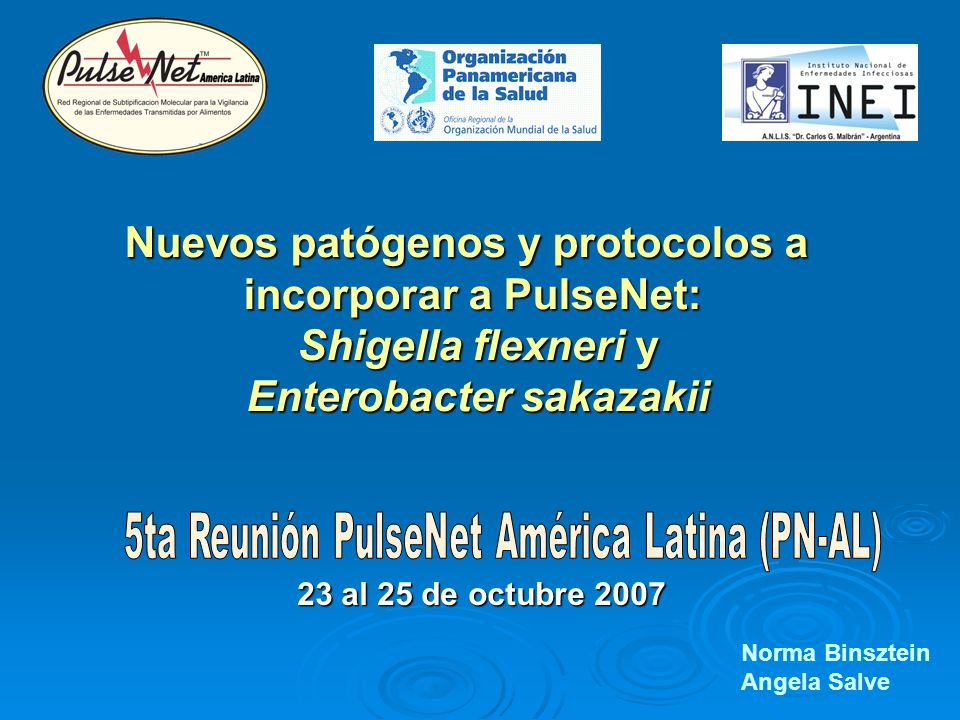 Nuevos patógenos y protocolos a incorporar a PulseNet: