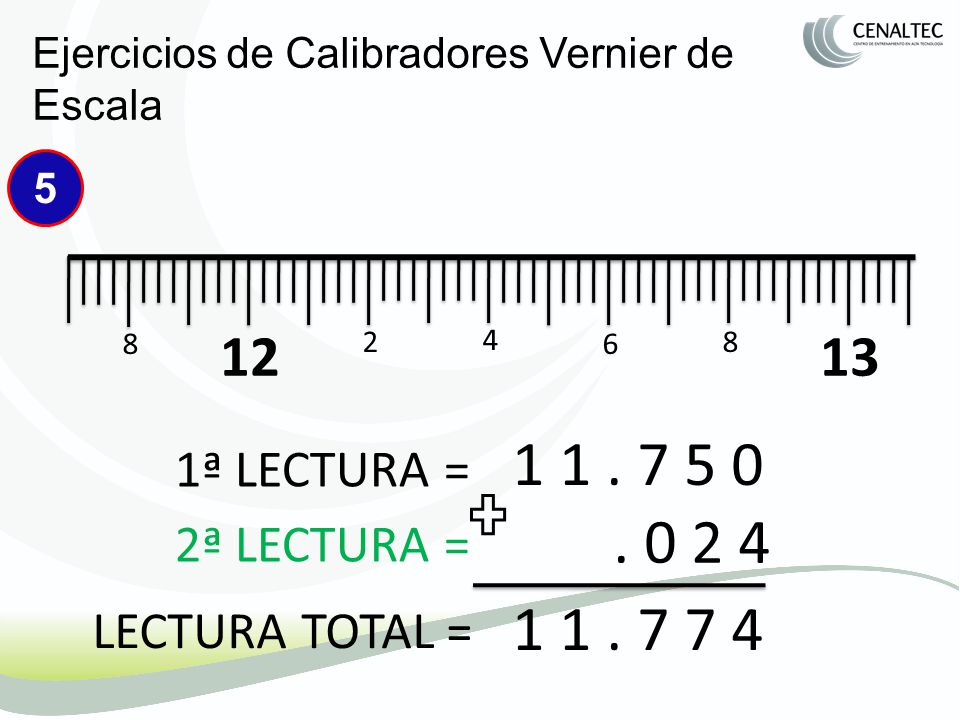 Ejercicios de Calibradores Vernier de Escala