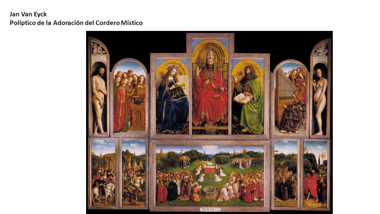 Jan Van Eyck Políptico de la Adoración del Cordero Místico