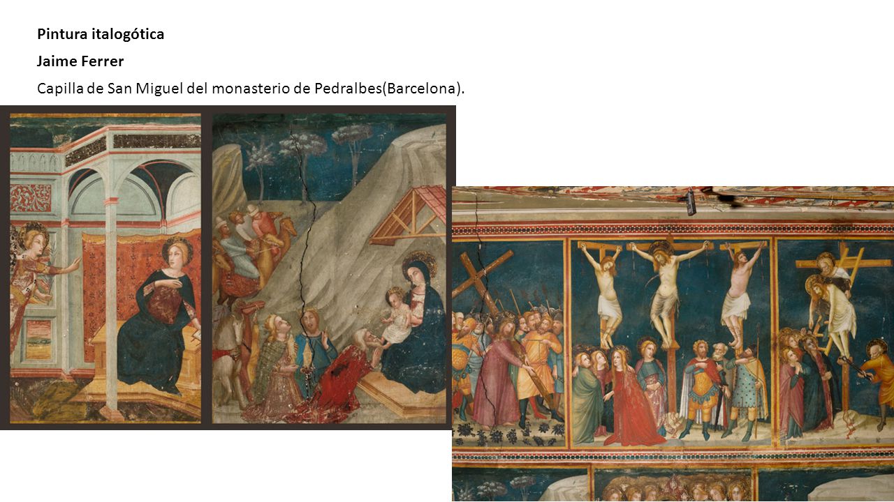 Pintura italogótica Jaime Ferrer Capilla de San Miguel del monasterio de Pedralbes(Barcelona).