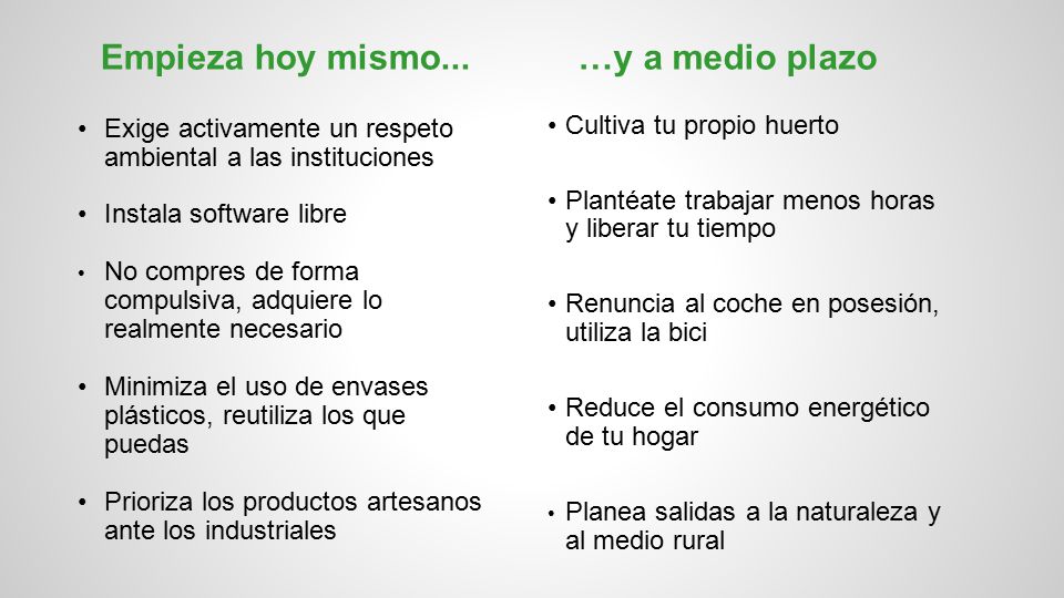 Empieza hoy mismo... …y a medio plazo Cultiva tu propio huerto