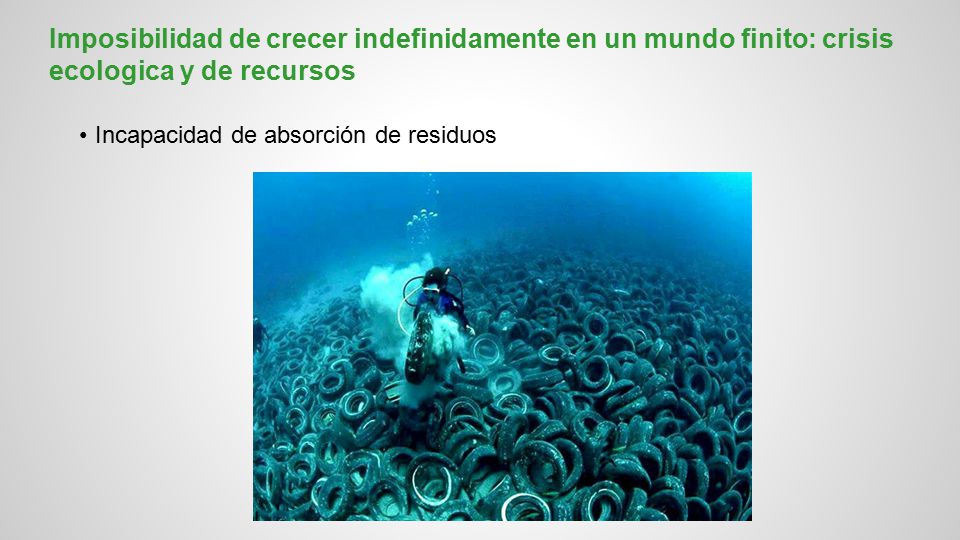 Imposibilidad de crecer indefinidamente en un mundo finito: crisis ecologica y de recursos