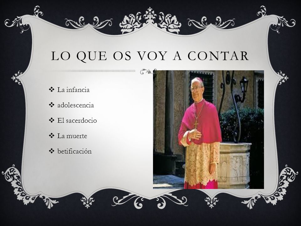 Lo que os voy a contar La infancia adolescencia El sacerdocio