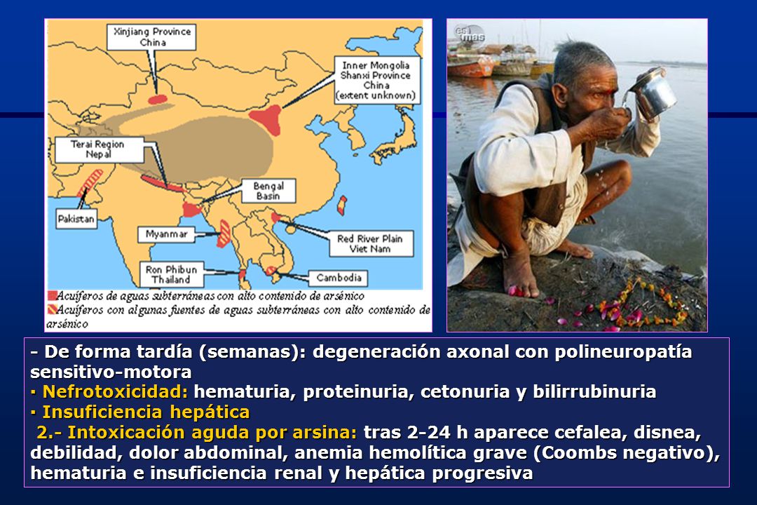 - De forma tardía (semanas): degeneración axonal con polineuropatía sensitivo-motora