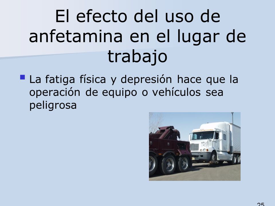 El efecto del uso de anfetamina en el lugar de trabajo