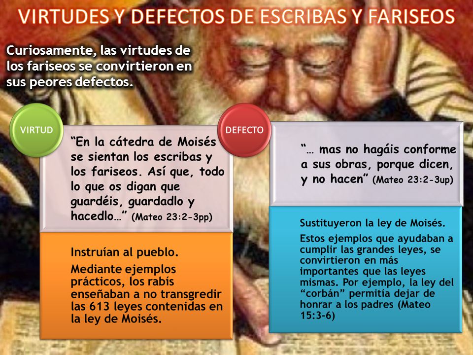 Curiosamente, las virtudes de los fariseos se convirtieron en sus peores defectos.