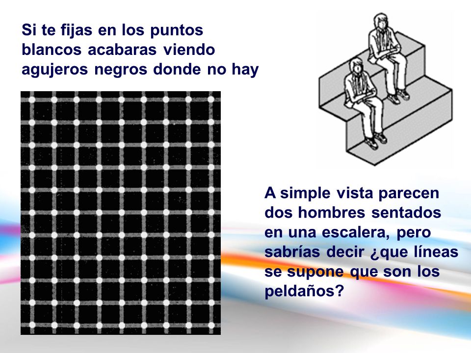 Si te fijas en los puntos blancos acabaras viendo agujeros negros donde no hay