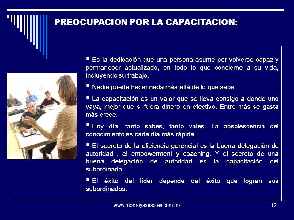 PREOCUPACION POR LA CAPACITACION: