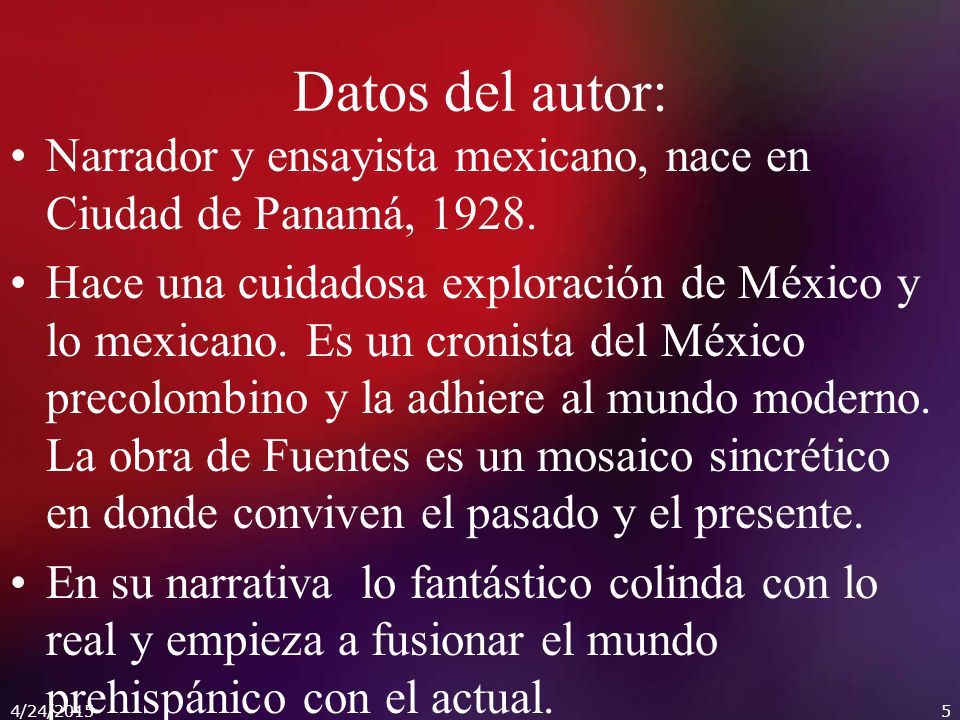 Datos del autor: Narrador y ensayista mexicano, nace en Ciudad de Panamá,