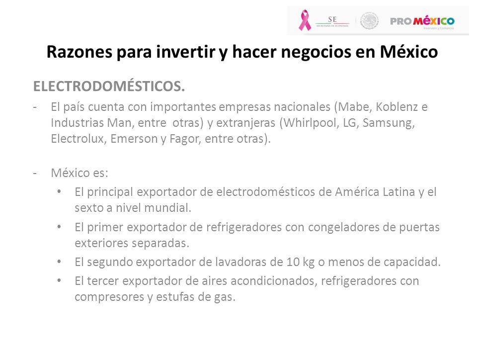 Razones para invertir y hacer negocios en México
