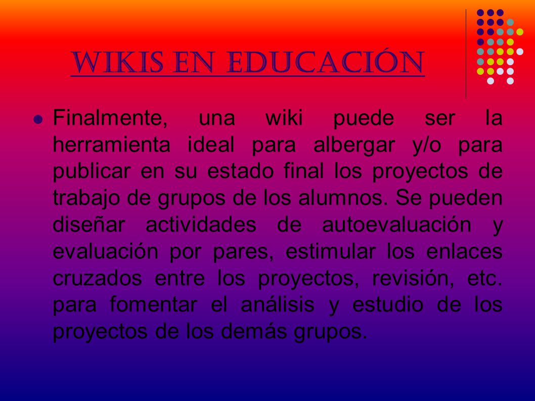 WIKIS EN EDUCACIÓN