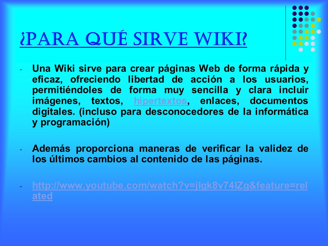 Qué es una Wiki? Una Wiki es una aplicación Web donde sus contenidos son  editados y que a su vez pueden ser modificados fácilmente por cualquier  persona, - ppt descargar