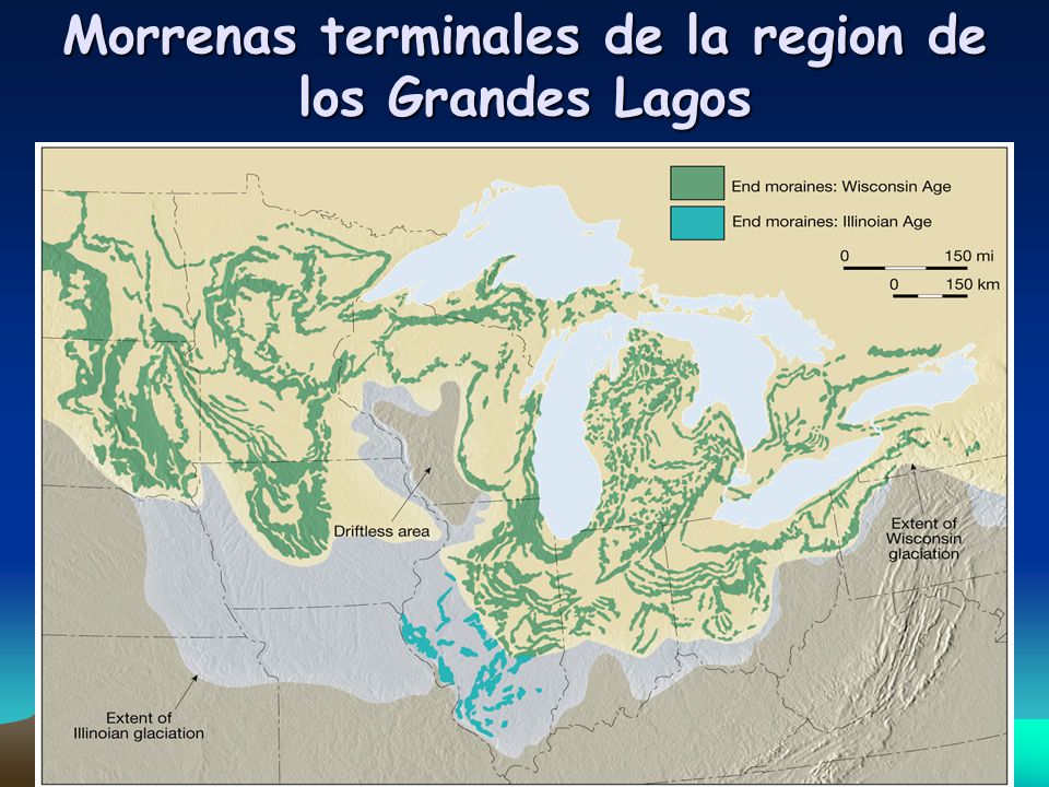 Morrenas terminales de la region de los Grandes Lagos