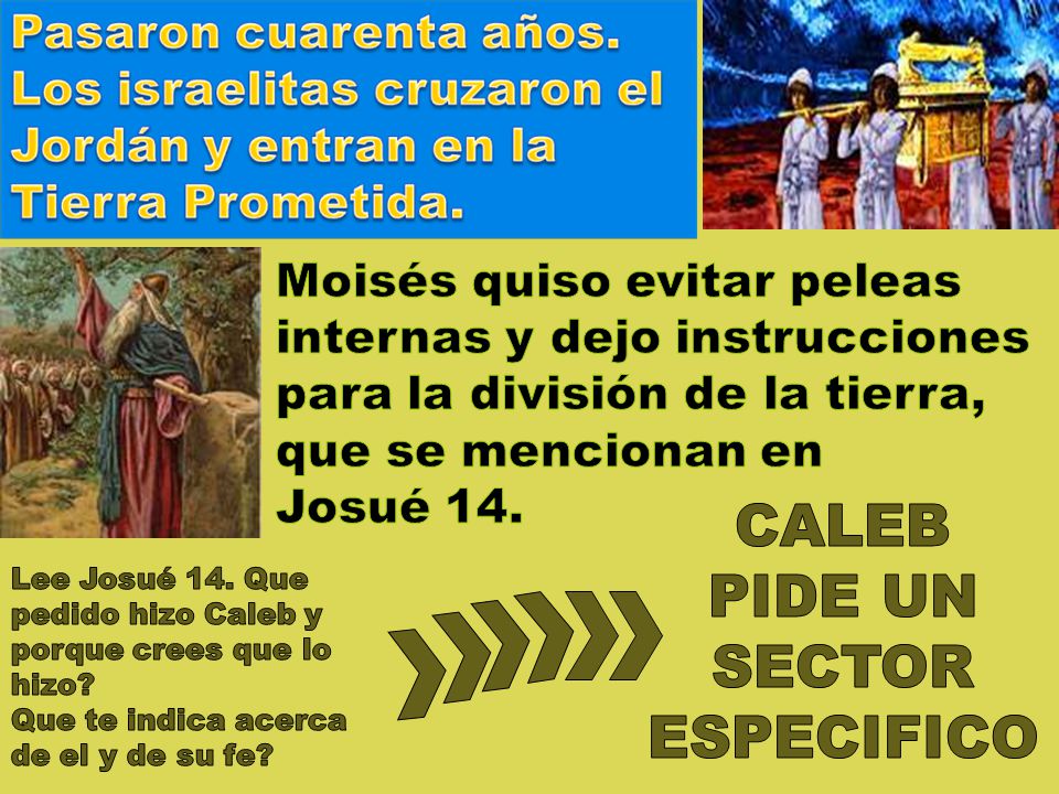 CALEB PIDE UN SECTOR ESPECIFICO