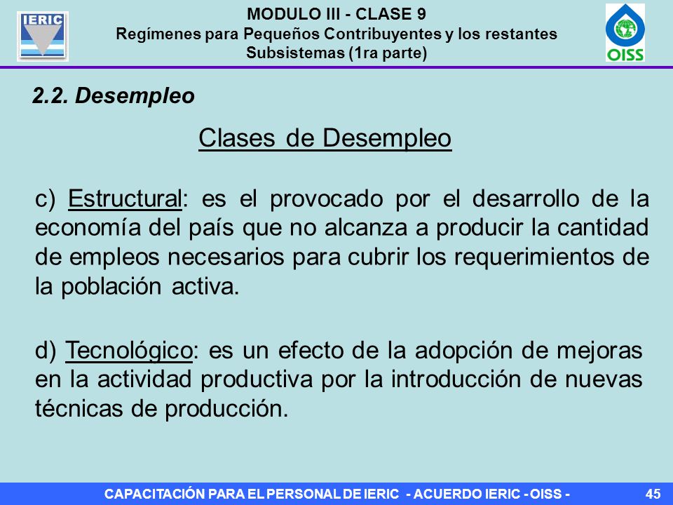 MODULO III - CLASE 9 Regímenes para Pequeños Contribuyentes y los restantes Subsistemas (1ra parte)