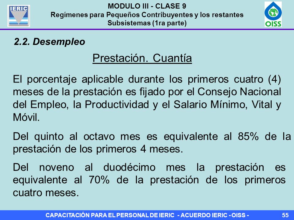 MODULO III - CLASE 9 Regímenes para Pequeños Contribuyentes y los restantes Subsistemas (1ra parte)