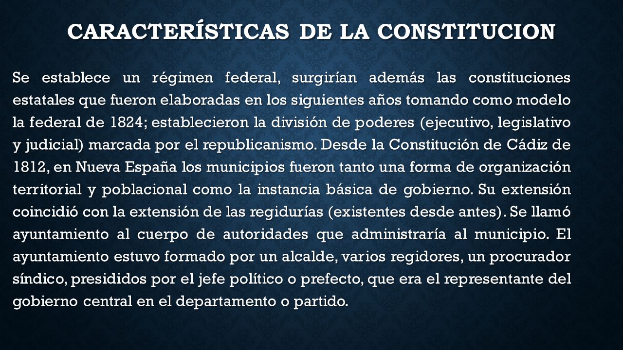 Características de la constitucion