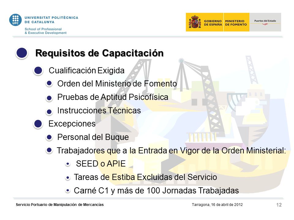 Requisitos de Capacitación