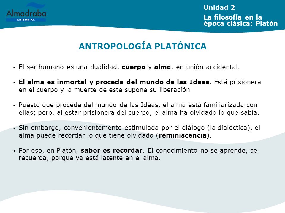 ANTROPOLOGÍA PLATÓNICA