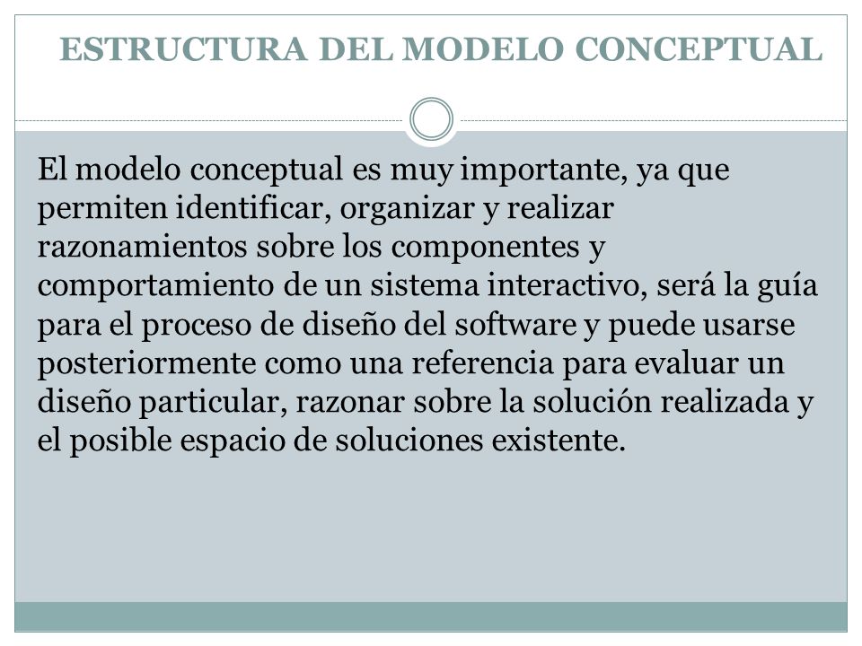 ESTRUCTURA DEL MODELO CONCEPTUAL