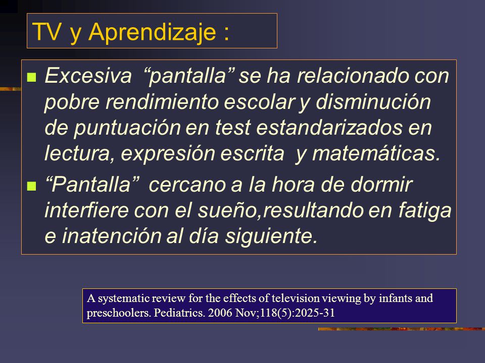 TV y Aprendizaje :