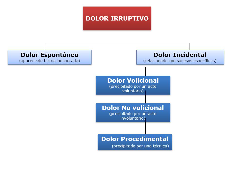 DOLOR IRRUPTIVO Dolor Espontáneo Dolor Incidental Dolor Volicional