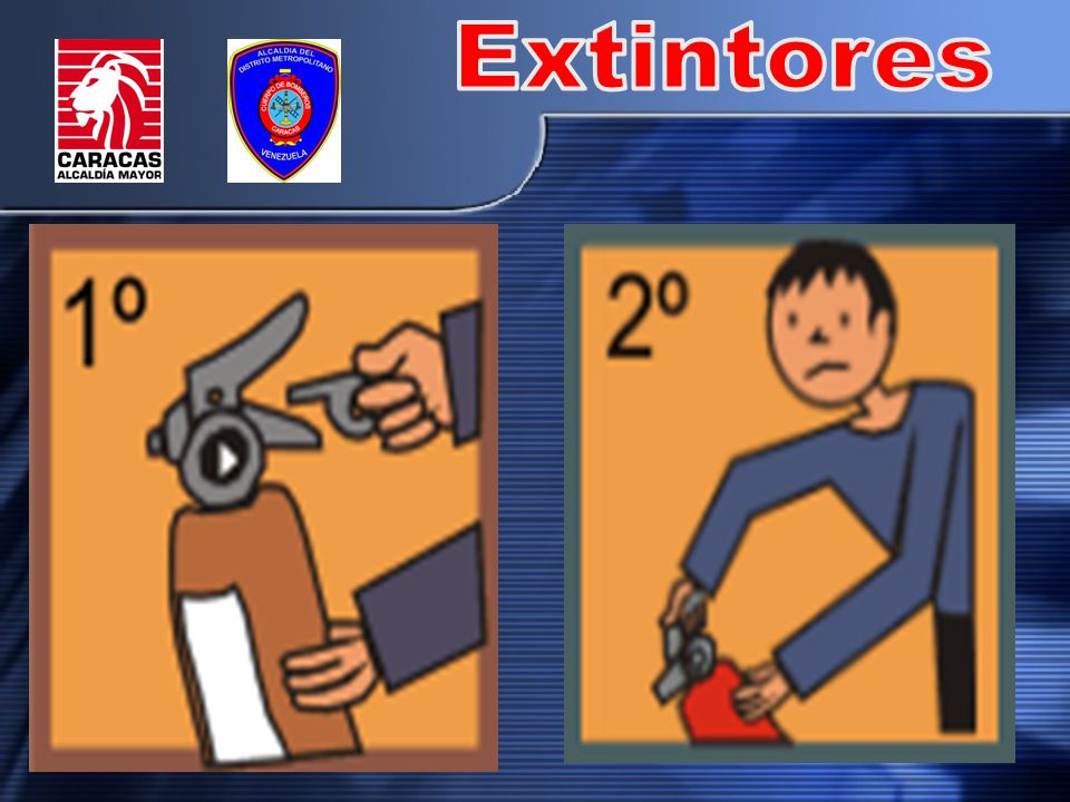 TIRE DEL PASADOR DE SEGURIDAD: ESTO HACE QUE LA PALANCA DE FUNCIONAMIENTO PUEDA MOVERSE Y LE PERMITE ACCIONAR EL EXTINTOR. ALGUNOS EXTINTORES TIENEN MECANISMOS DIFERENTES PARA HACER MOVER LA PALANCA.
