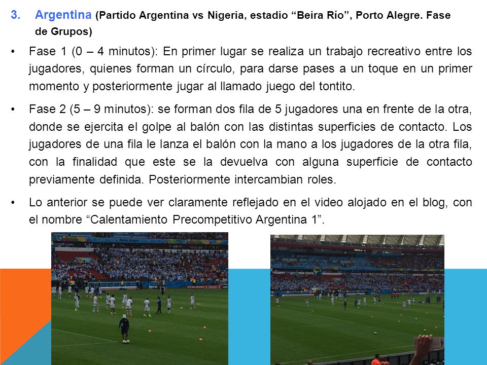 Argentina (Partido Argentina vs Nigeria, estadio Beira Río , Porto Alegre. Fase de Grupos)