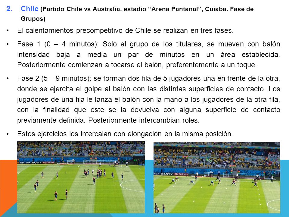 Chile (Partido Chile vs Australia, estadio Arena Pantanal , Cuiaba