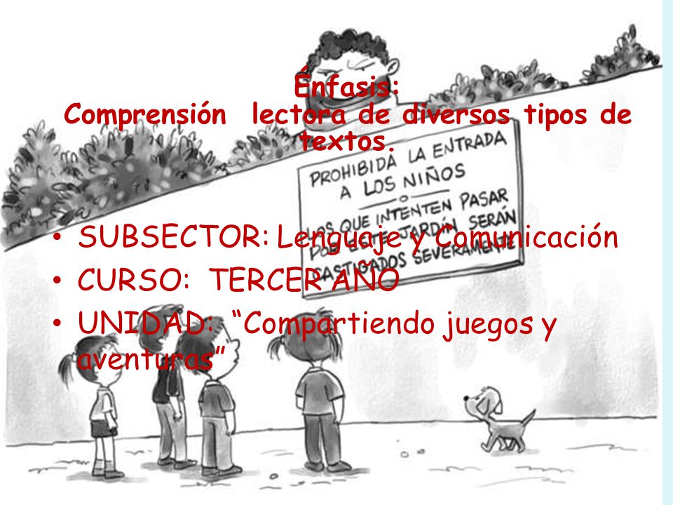 Énfasis: Comprensión lectora de diversos tipos de textos.