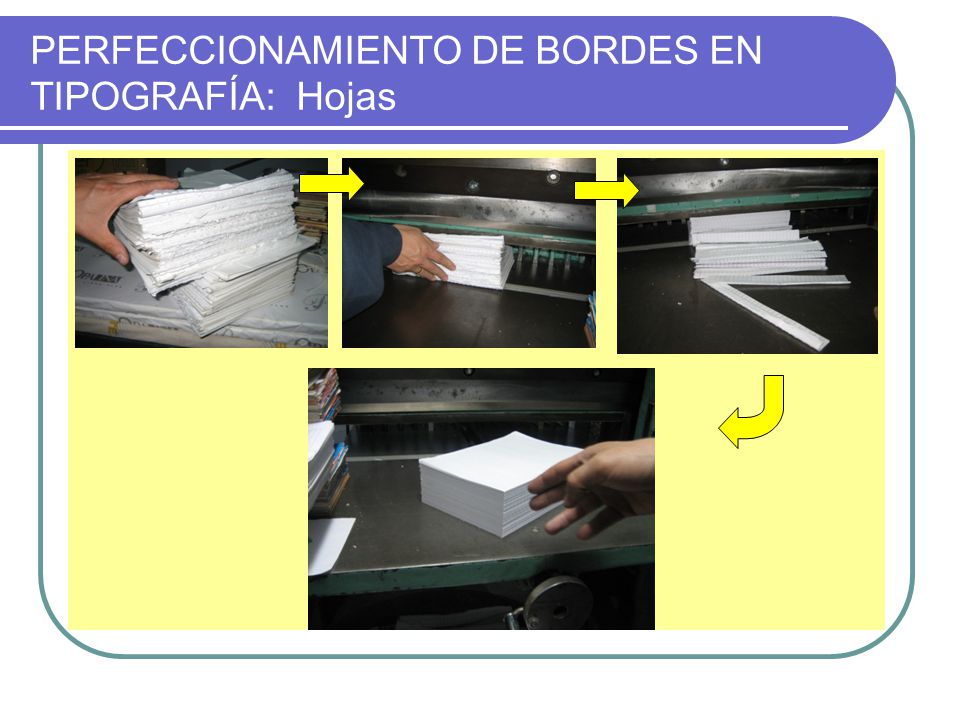 PERFECCIONAMIENTO DE BORDES EN TIPOGRAFÍA: Hojas