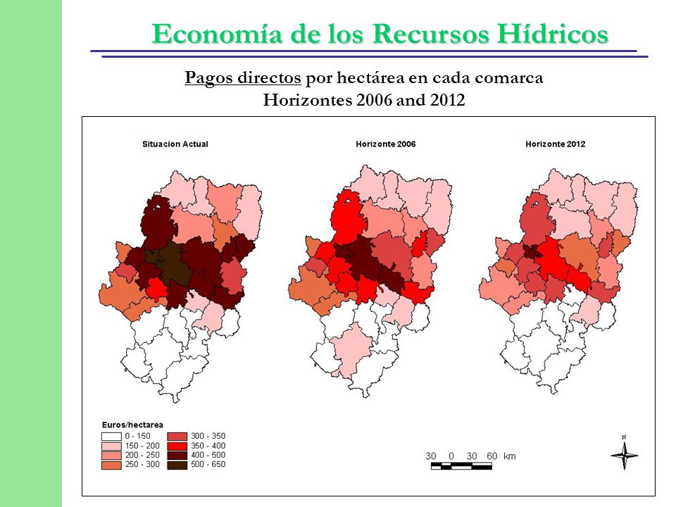 Pagos directos por hectárea en cada comarca