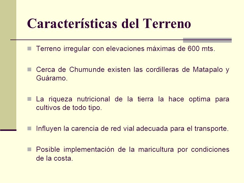 Características del Terreno