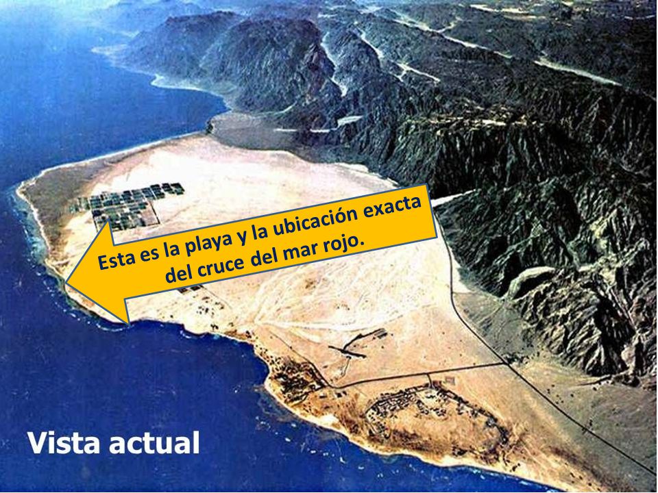 Esta es la playa y la ubicación exacta del cruce del mar rojo.