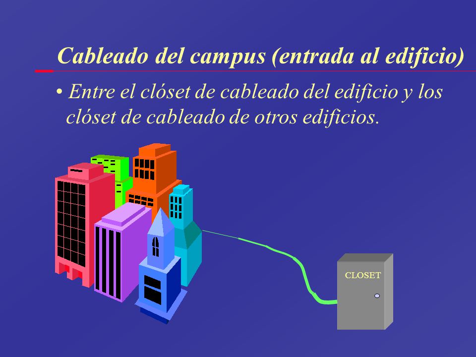 Cableado del campus (entrada al edificio)