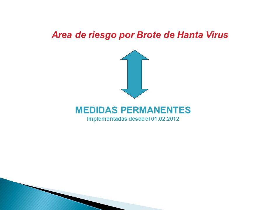 Area de riesgo por Brote de Hanta Virus MEDIDAS PERMANENTES